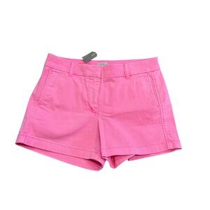 New J.Crew Neon Pink Chino Shorts Size 6 Preppy Summer